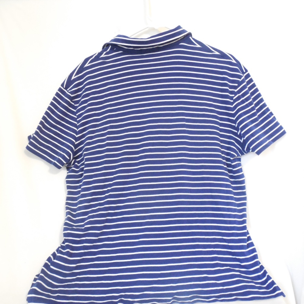 Ralph Lauren Polo Navy Blue & White Striped Large Men's Shirt - Picture 6 of 6